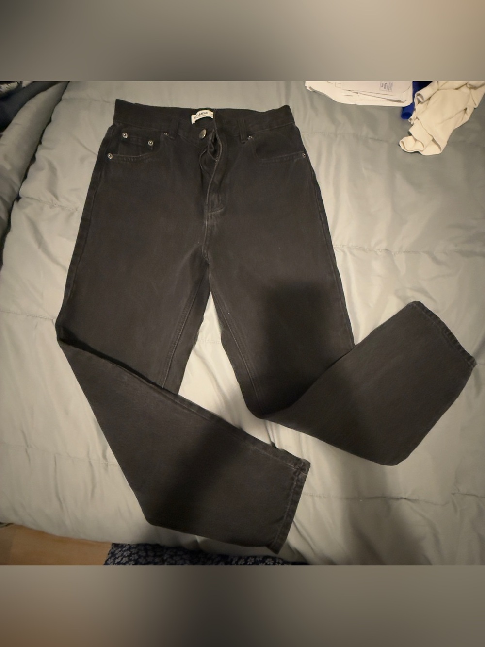 Pull&Bear Black Straight Jeans